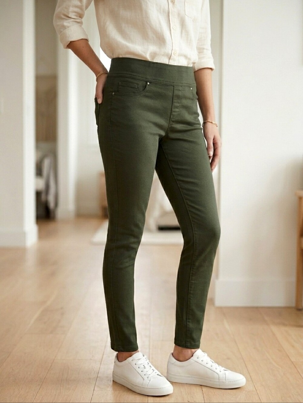 Slim Jeans Rickis Forest Green Pants size M